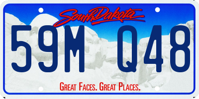 SD license plate 59MQ48