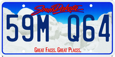 SD license plate 59MQ64