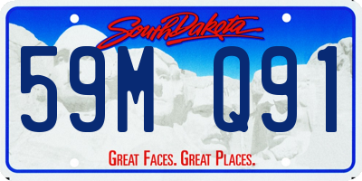 SD license plate 59MQ91