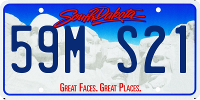SD license plate 59MS21