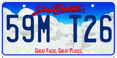 SD license plate 59MT26