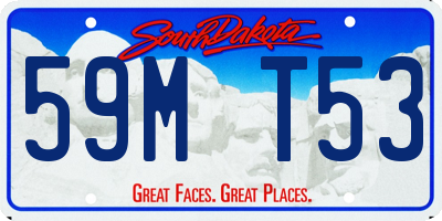 SD license plate 59MT53