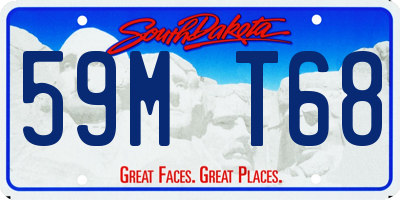 SD license plate 59MT68