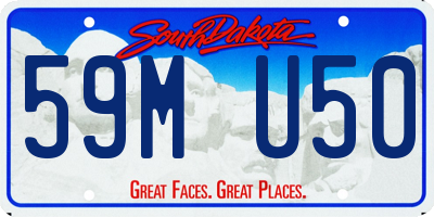 SD license plate 59MU50