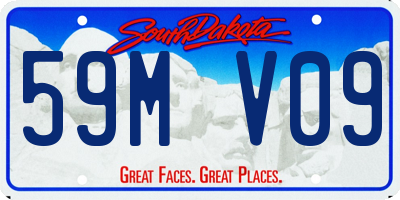 SD license plate 59MV09