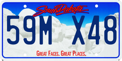 SD license plate 59MX48