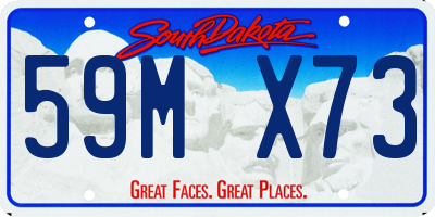 SD license plate 59MX73