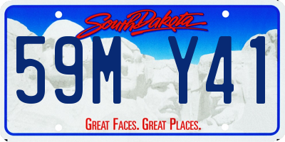 SD license plate 59MY41