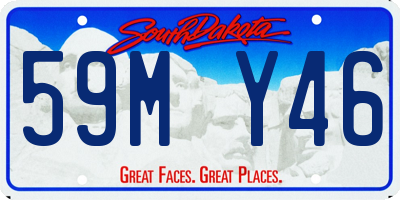 SD license plate 59MY46