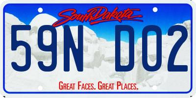 SD license plate 59ND02