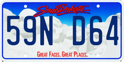 SD license plate 59ND64