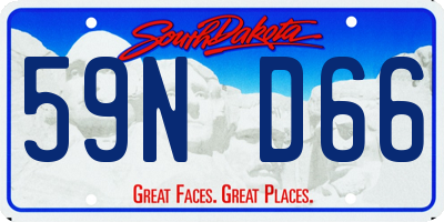 SD license plate 59ND66