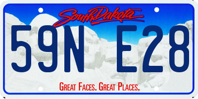 SD license plate 59NE28