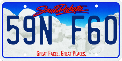 SD license plate 59NF60