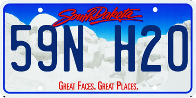 SD license plate 59NH20