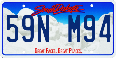 SD license plate 59NM94
