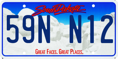 SD license plate 59NN12