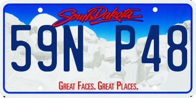 SD license plate 59NP48
