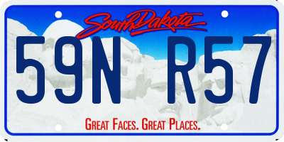 SD license plate 59NR57