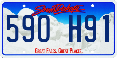 SD license plate 59OH91