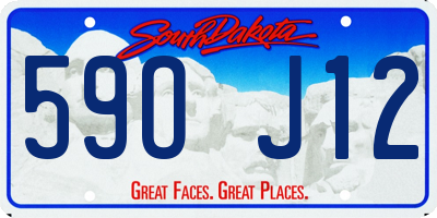 SD license plate 59OJ12