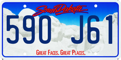 SD license plate 59OJ61