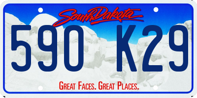 SD license plate 59OK29