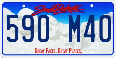 SD license plate 59OM40