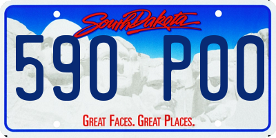 SD license plate 59OP00