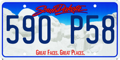 SD license plate 59OP58