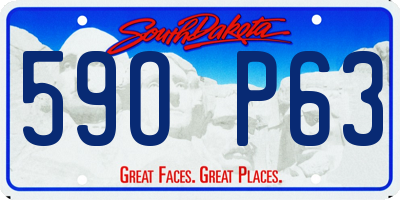 SD license plate 59OP63