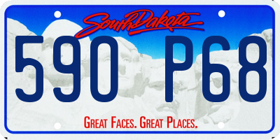 SD license plate 59OP68