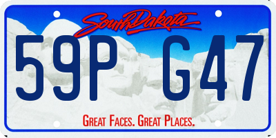 SD license plate 59PG47