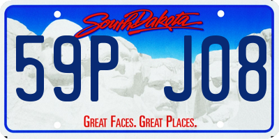 SD license plate 59PJ08
