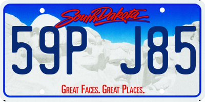 SD license plate 59PJ85