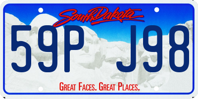 SD license plate 59PJ98