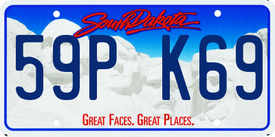 SD license plate 59PK69