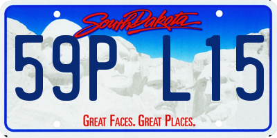 SD license plate 59PL15