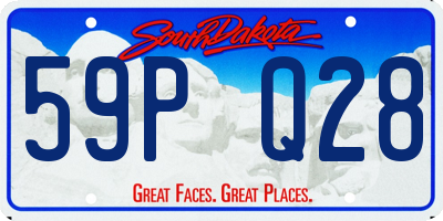 SD license plate 59PQ28