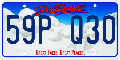 SD license plate 59PQ30