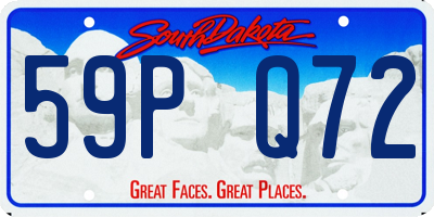 SD license plate 59PQ72