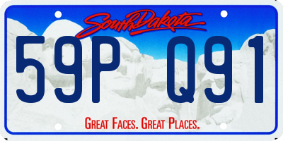 SD license plate 59PQ91
