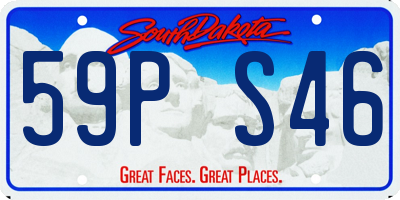 SD license plate 59PS46
