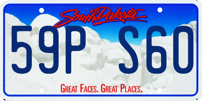 SD license plate 59PS60
