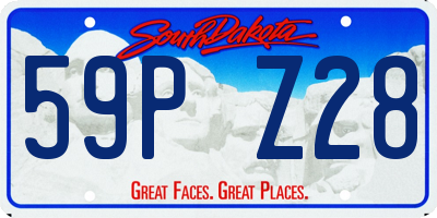 SD license plate 59PZ28
