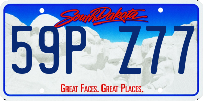 SD license plate 59PZ77