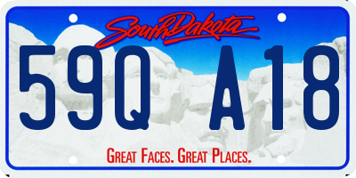 SD license plate 59QA18