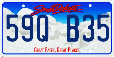 SD license plate 59QB35