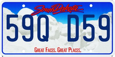 SD license plate 59QD59