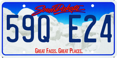 SD license plate 59QE24